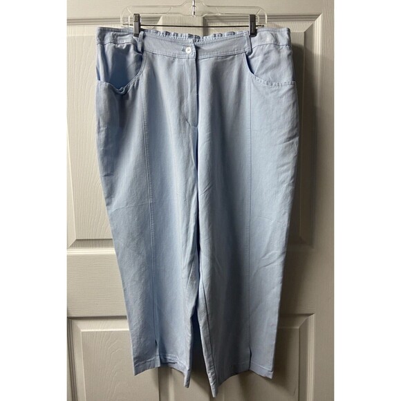 Sharon Anthony Design for Women Cropped Pants Womens Plus Size 18W Linen Blend - Picture 1 of 8